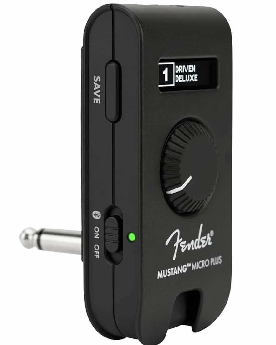 Fender Mustang Micro Plus wzmacniacz gitarowy słuchawkowy 25 modeli 25 efektów Bluetooth 100 ustawień ładowanie USB