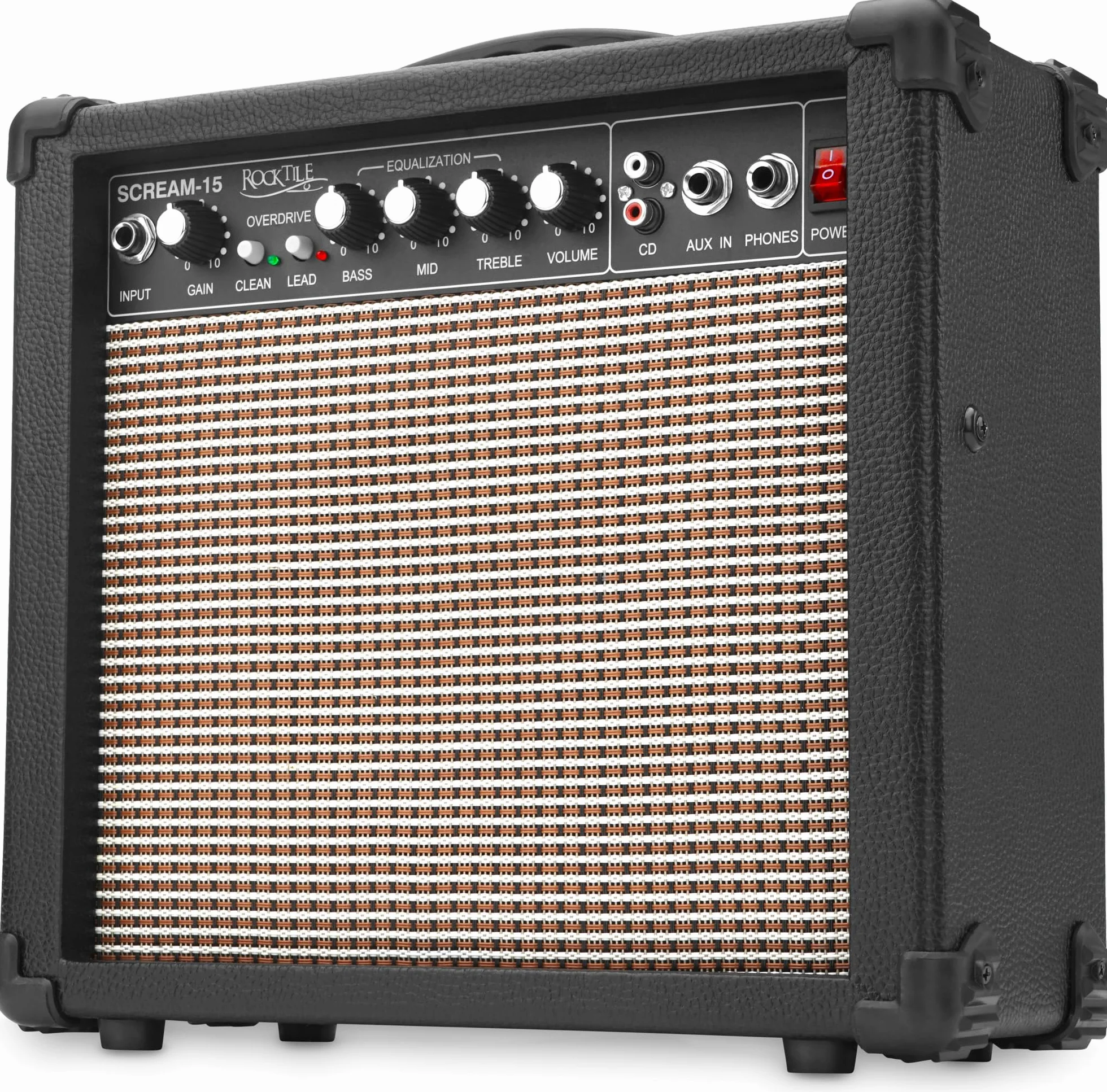 Rocktile Scream 15 Mini Wzmacniacz Gitarowy, Czarny, 15 W